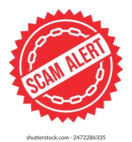 Scam Alert Rubber stamp Design