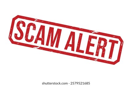 SCAM ALERT rubber stamp on white background. SCAM ALERT Stamp.