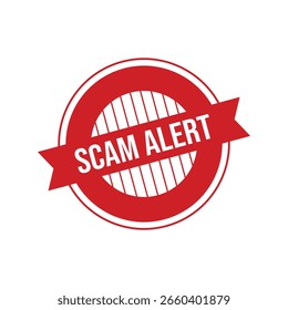 Vetor de selo de borracha de alerta de fraude.