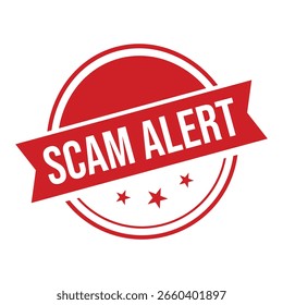 Scam Alert Rubber Stamp Seal Vector.