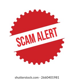 Scam Alert Rubber Stamp Seal Vector.