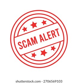 Scam Alert Rubber Stamp Seal Vector