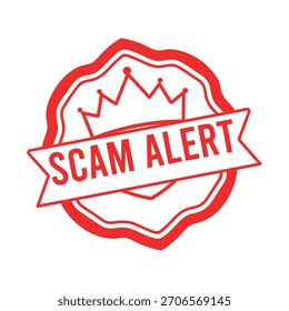 Vetor de selo de borracha de alerta de fraude