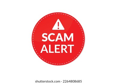Scam alert security and alert icon vector design.