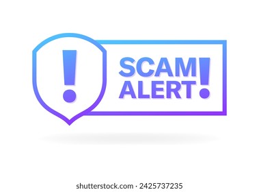 Icono de alerta de estafa. Estilo plano. Icono vectorial