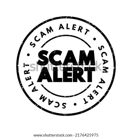 Scam Alert text stamp, concept background