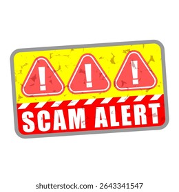 Ilustración de signo de Vector de alerta de estafa