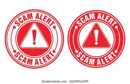 Scam alert vector sign template illustration.