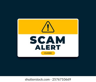 scam alert warning background to keep you safe from crypto cheat vector