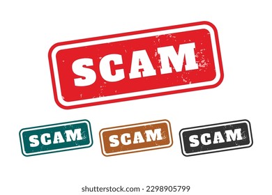 scam alert warning background protect yourself from fraud vector