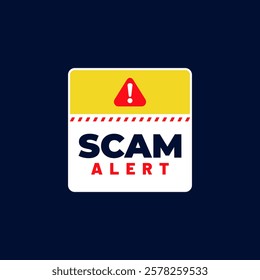 Scam alert warning background. Stay safe and secure with scam