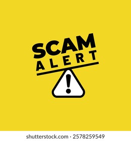 Scam alert warning background. Stay safe and secure with scam