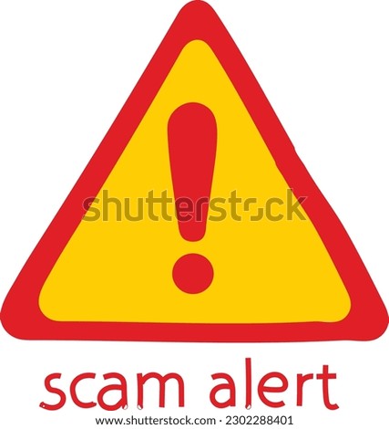 Scam alert warning signs vector
