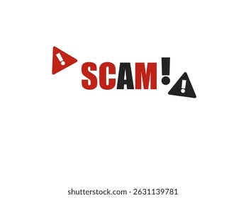 Scam Alert. Warning. Vector sign. Scam. Flat design. 