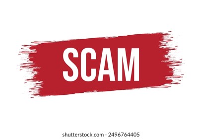 Scam banner design. Scam icon. Flat style vector illustration.