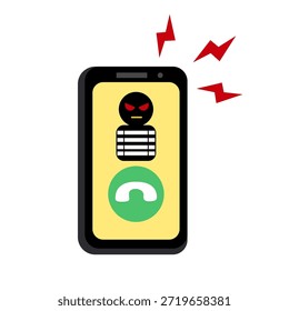 Llamada de estafa en el concepto de teléfono móvil