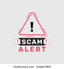 Diseño de iconos de alerta de estafa o peligro
