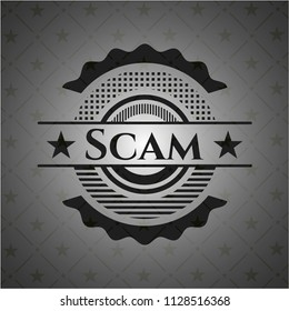 Scam dark emblem. Retro