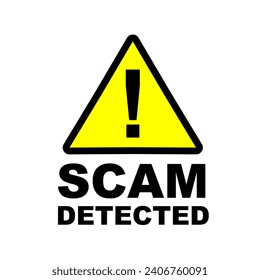 scam detected alert sign ilustration signage