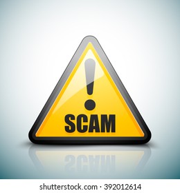 Scam Hazard sign