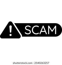 Icono de estafa, advertencia de estafa, phishing,