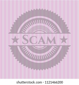 Scam pink emblem