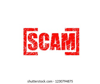 Scam red stamp