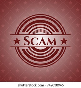 Scam retro style red emblem