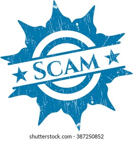 Scam rubber grunge stamp