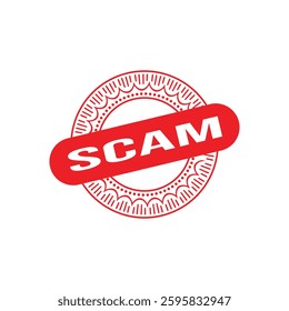 Scam Rubber Stamp. Scam Rubber Grunge Stamp Seal Vector Illustration - Vector