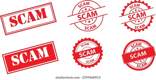 scam rubber stamps .stamp frame set square, circle, rectangle