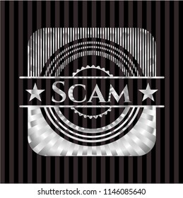 Scam silver shiny emblem