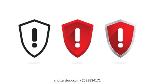Scam warning icons, sign, symbol vector illustration