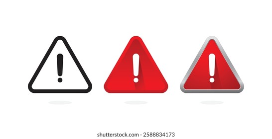 Scam warning icons, sign, symbol vector illustration