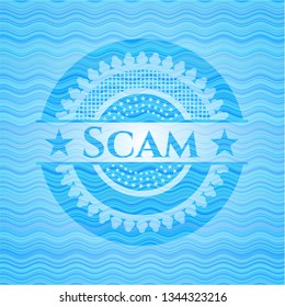 Scam water wave style badge.