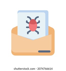 estafa de estafa correo electrónico malware spam icono aislado único con estilo plano