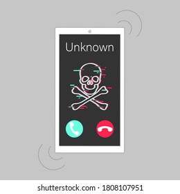scammers are calling the phone vector illustration cartoon flat design modern style 