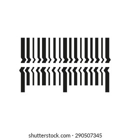 Scan the bar code icon. Barcode scanning symbol. Flat Vector illustration