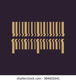 Scan the bar code icon. Barcode scanning symbol. Flat Vector illustration