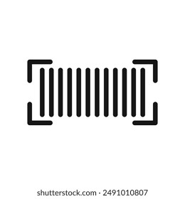 Scan barcode icon Black line art vector logo
