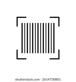 Scan barcode icon black and white vector sign