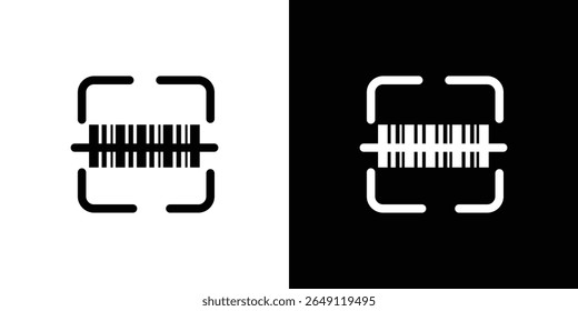 Scan barcode icon Isolated flat vector in outline