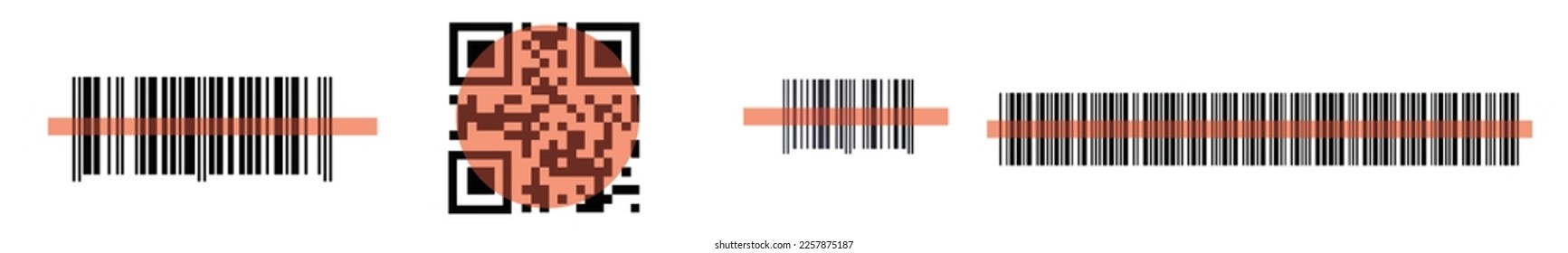 Icono de barcode de exploración aislado en fondo blanco. Etiqueta de código de barras de diseño plano.