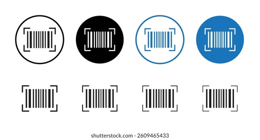 Scan barcode icon Line Art Logo set