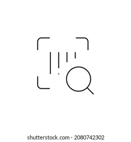 scan barcode icon line style graphic design vector