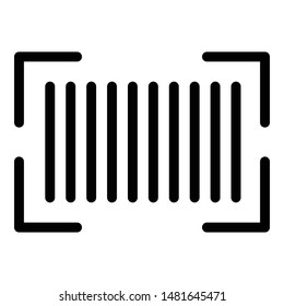 Scan barcode icon. Outline scan barcode vector icon for web design isolated on white background