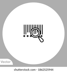 Analizar el símbolo de icono de código de barras vector,Símbolo, ilustración de logotipo para web y móvil