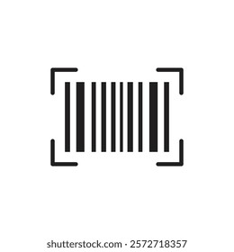 Scan barcode icon Simple thin outline