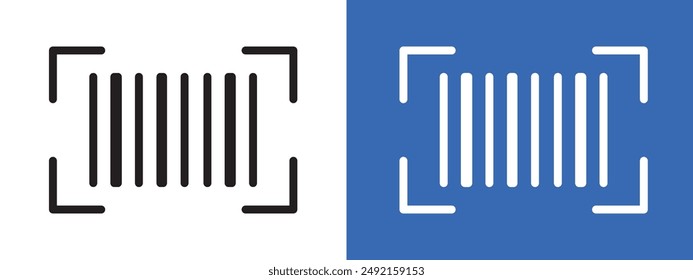 Escanear esquema de Vector de conjunto de signo de logotipo de código de barras