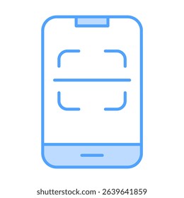 Scan Blue Icon Element For Design